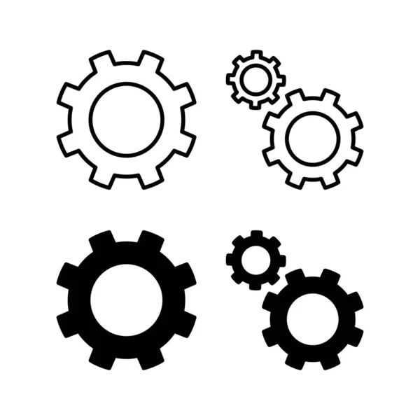 Configuración Vector Icono Para Web Aplicación Móvil Ajustes Engranaje Signo — Vector de stock