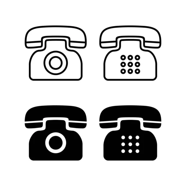 Telephone Icon Vector Web Mobile App Phone Sign Symbol — Stock Vector