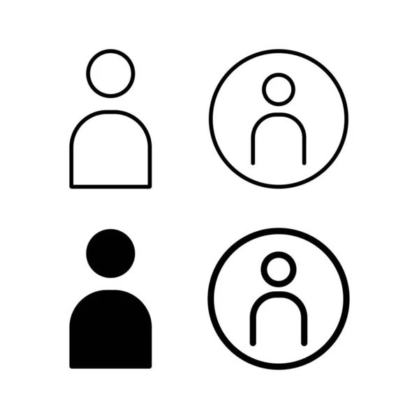 Вектор Иконок Веб Приложений Мобильных Приложений Знак Человека Символ Люди — стоковый вектор