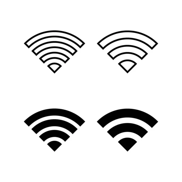 Web和移动应用程序的Wifi图标向量 信号符号和符号 无线图标 — 图库矢量图片