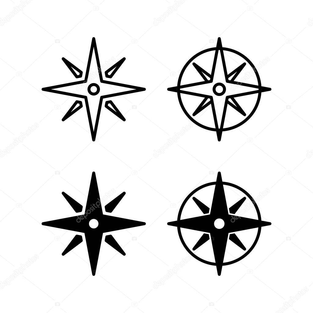 Compass icon vector for web and mobile app. arrow compass icon sign and symbol