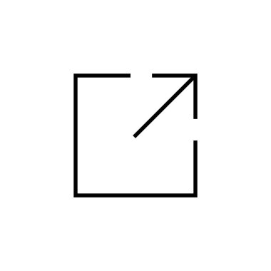 Dış bağlantı simgesi. bağlantı işareti ve sembol. hiper bağlantı sembolü