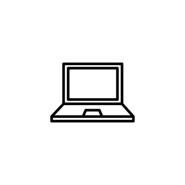 Dizüstü bilgisayar simgesi. bilgisayar işareti ve sembol