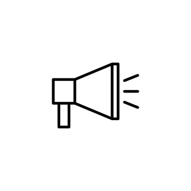Megafon simgesi. Hoparlör işareti ve sembol