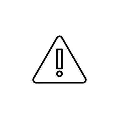 Ünlem tehlike işareti. Dikkat işareti ve sembol. Tehlike uyarısı işareti