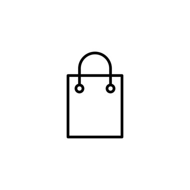 Alışveriş poşeti ikonu. Alışveriş işareti ve sembol