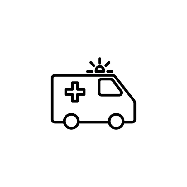 Ícone Ambulância Sinal Caminhão Ambulância Símbolo Ambulância Carro — Vetor de Stock