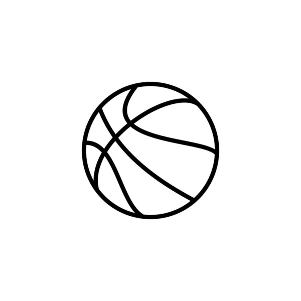 Ikona Koszykówki Piłka Koszykówki Znak Symbol — Wektor stockowy