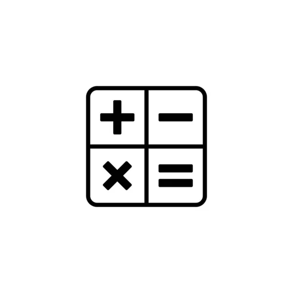 Εικονίδιο Υπολογιστή Λογιστική Αριθμομηχανή Και Σύμβολο — Διανυσματικό Αρχείο