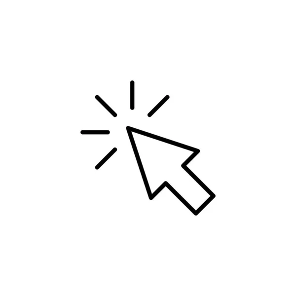 Нажмите Значок Указатель Стрелки Знак Символ Значок Курсора — стоковый вектор