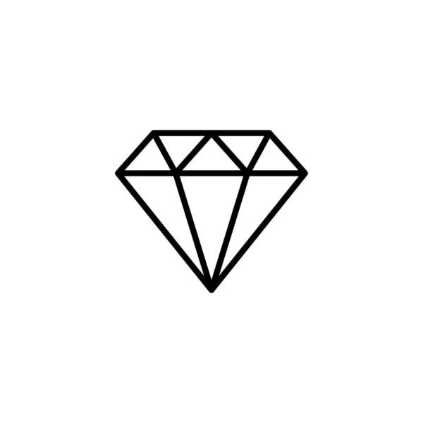 Diamentowa Ikona Znak Diamentowych Klejnotów Symbol — Wektor stockowy