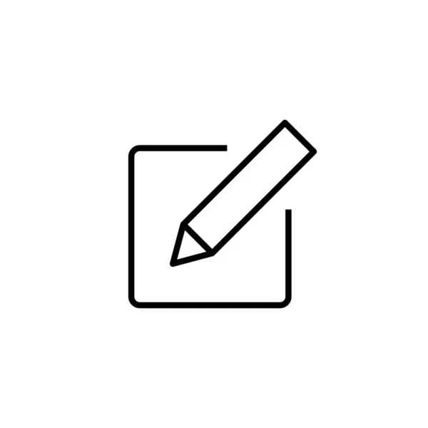 Redigera Ikonen Redigera Dokument Tecken Och Symbol Redigera Textikonen Penna — Stock vektor