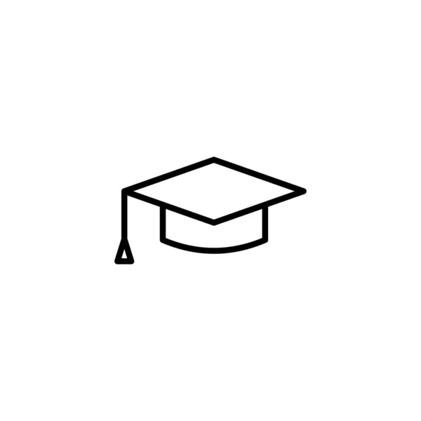 Education Icon Graduation Cap Sign Symbol Graduate Students Cap — Stock Vector