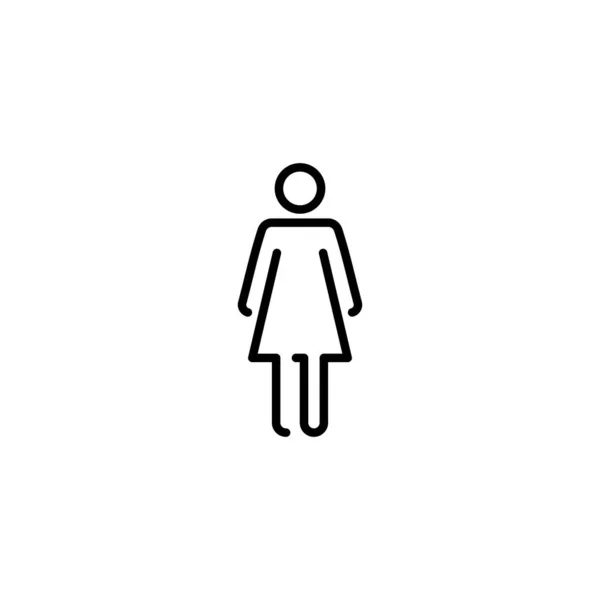 Женская Икона Знак Женщины Символ — стоковый вектор