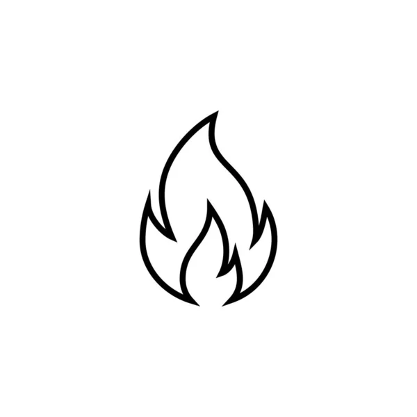 Пожежна Ікона Вогняний Знак Символ — стоковий вектор