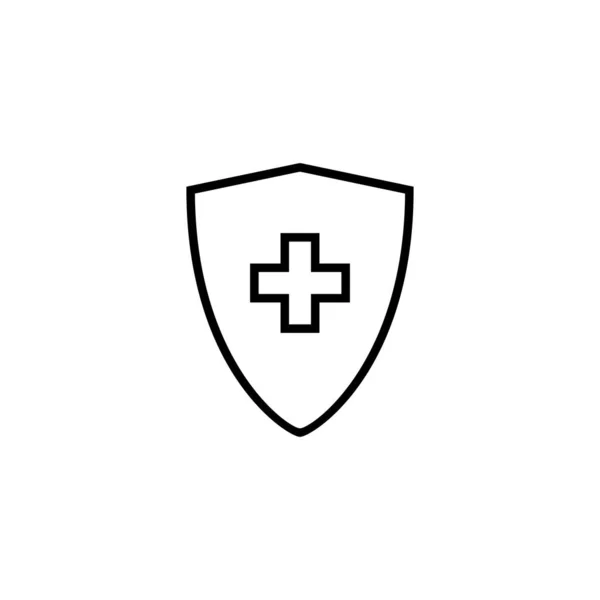Icono Del Seguro Médico Signo Símbolo Del Documento Seguro — Archivo Imágenes Vectoriales
