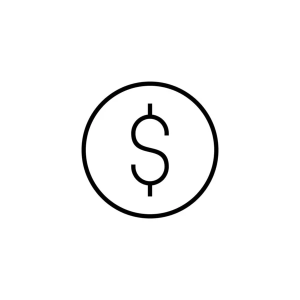 Ikona Peněz Značka Symbol Peněz — Stockový vektor
