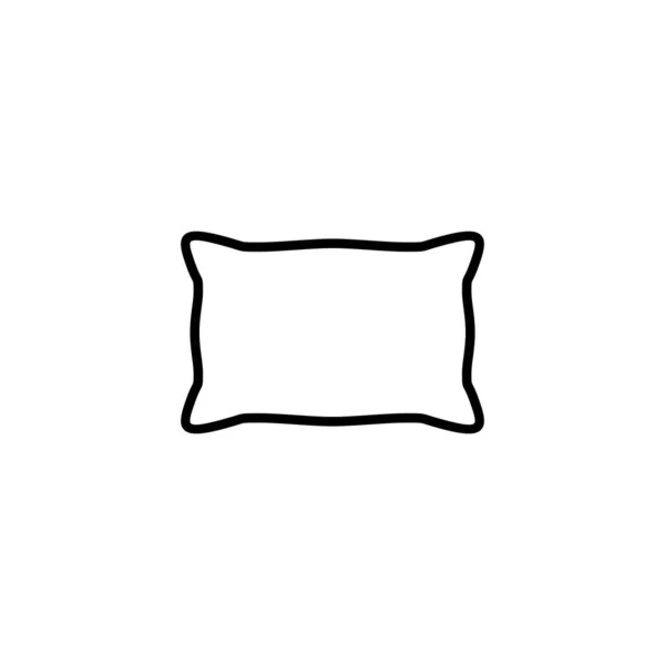 Icône Oreiller Oreiller Signe Symbole Oreiller Moelleux Confortable — Image vectorielle