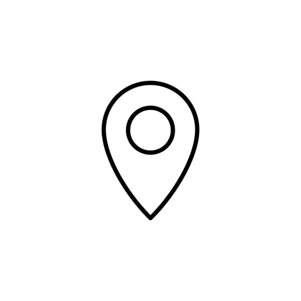 Значок Пин Знак Местоположения Символ Значок Назначения Пин Карты — стоковый вектор