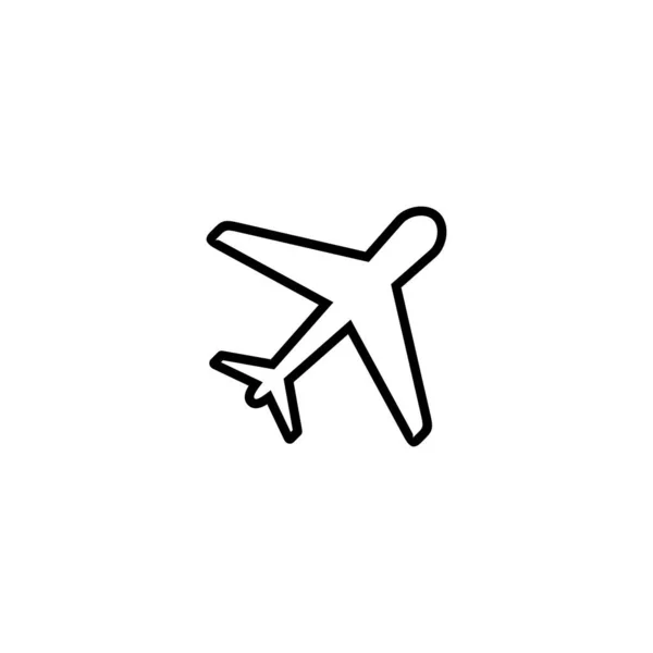 Icône Avion Panneau Symbole Avion Symbole Transport Aérien Panneau Voyage — Image vectorielle