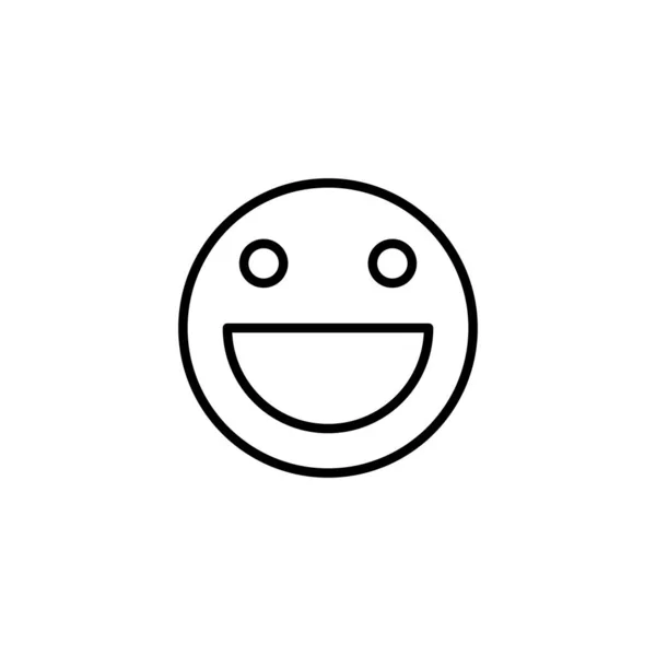Ikona Uśmiechu Uśmiech Ikona Emotikony Znak Zwrotny Symbol — Wektor stockowy