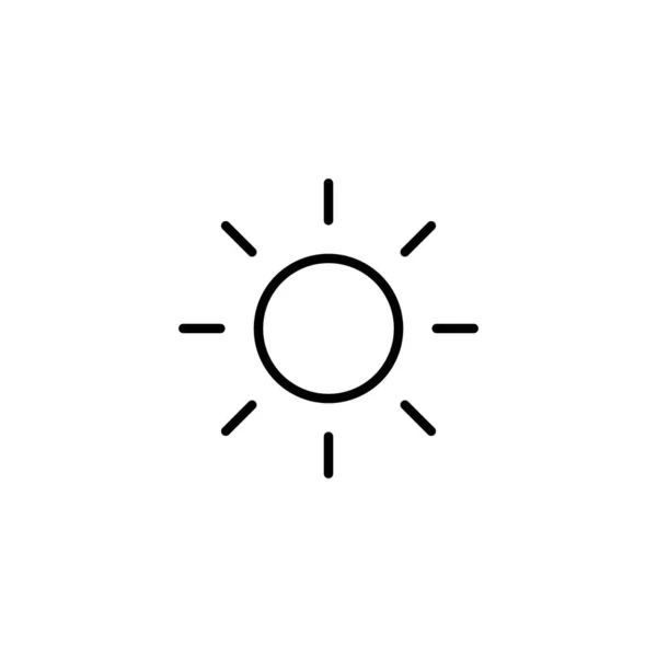 Icono Del Sol Signo Símbolo Brillo — Archivo Imágenes Vectoriales