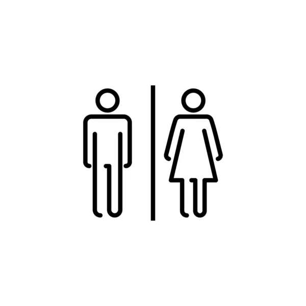 Toiletten Symbol Mädchen Und Jungen Toiletten Zeichen Und Symbol Badezimmerschild — Stockvektor