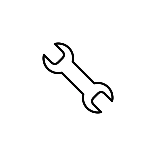 Schraubenschlüssel Symbol Reparatur Symbol Werkzeuge Zeichen Und Symbol — Stockvektor