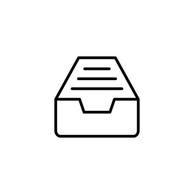 Dizin simgesini arşivle. Belge vektör simgesi. Depolama simgesini arşivle.