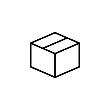 Kutu simgesi. kutu işareti ve sembol, paket, paket