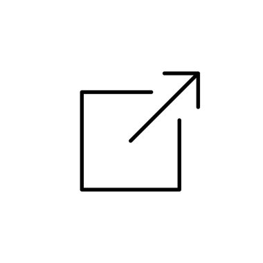 Dış bağlantı simgesi. bağlantı işareti ve sembol. hiper bağlantı sembolü