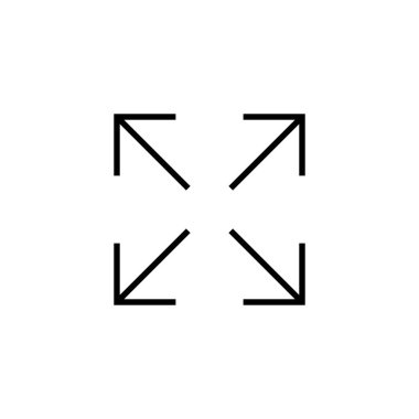 Tam Ekran Simgesi. Tam ekran işareti ve simgeye genişlet. Oklar sembolü