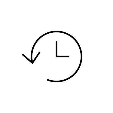 Tarih ikonu. Son olay geçmişi işareti ve simgesi