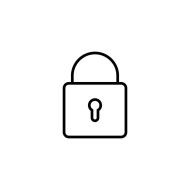 Kilit simgesi. Asma kilit işareti ve sembol. Şifreleme simgesi. Güvenlik sembolü