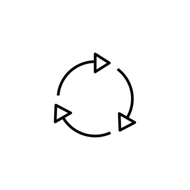 Geri dönüşüm simgesi. Geri dönüşüm işareti ve sembolü.