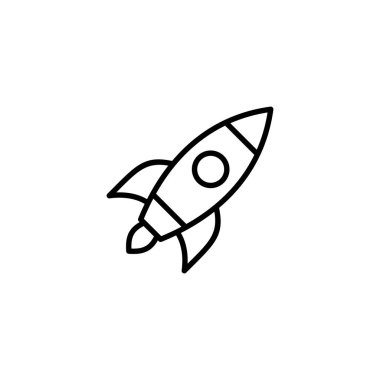 Roket ikonu. Başlangıç işareti ve sembol. roket fırlatma simgesi