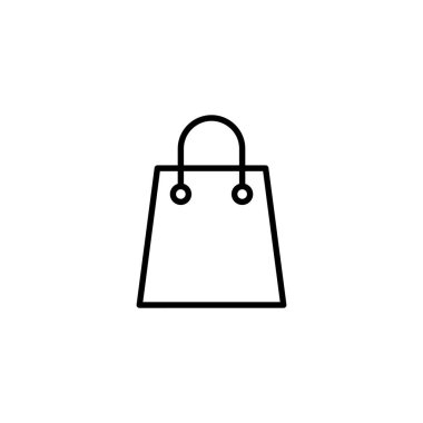 Alışveriş poşeti ikonu. Alışveriş işareti ve sembol