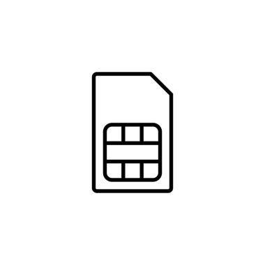 Sim kart simgesi. çift sim kart işareti ve sembol