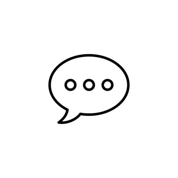 Icono Del Chat Signo Símbolo Burbuja Del Habla Icono Comentario — Vector de stock