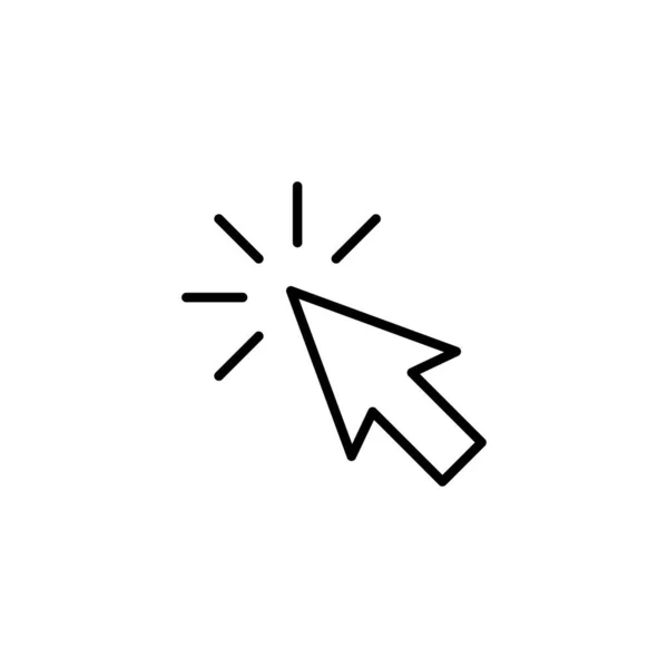 Нажмите Значок Указатель Стрелки Знак Символ Значок Курсора — стоковый вектор