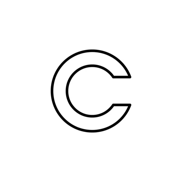 Икона Знак Авторского Права Символ — стоковый вектор