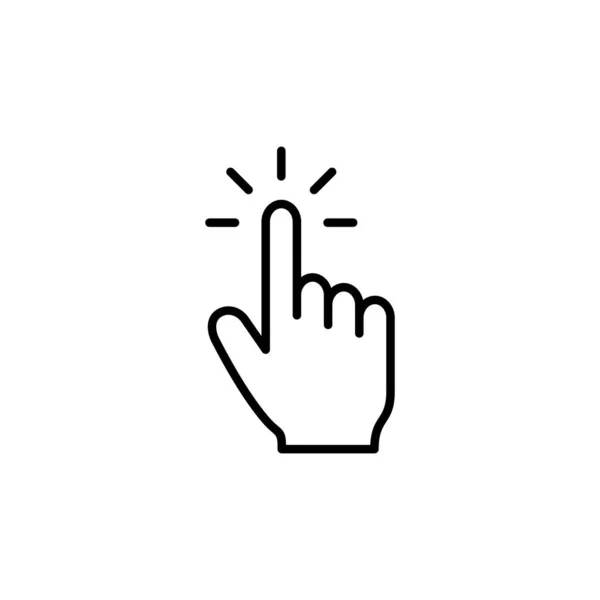 Значок Ручного Курсора Знак Курсора Символ Клик Значка Ручного Курсора — стоковый вектор