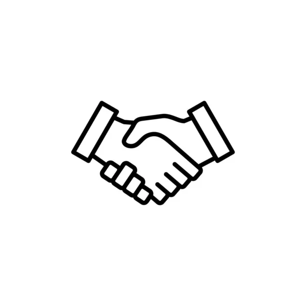Піктограма Рукостискання Діловий Знак Рукостискання Символ Контактна Угода — стоковий вектор