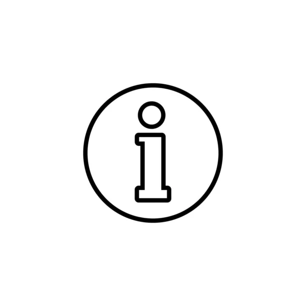Піктограма Знаку Інформації Про Нас Знак Символ Значок Фака — стоковий вектор