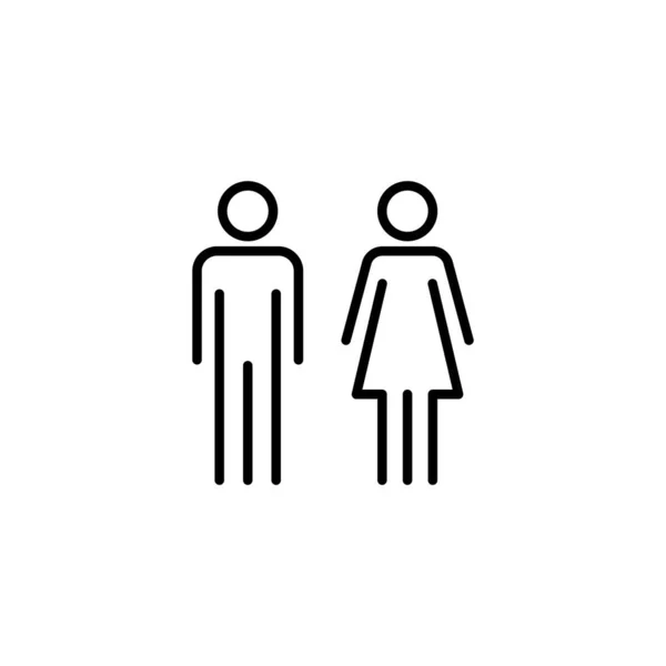 Ikona Mężczyzny Kobiety Męski Żeński Znak Symbol Dziewczyny Chłopcy — Wektor stockowy