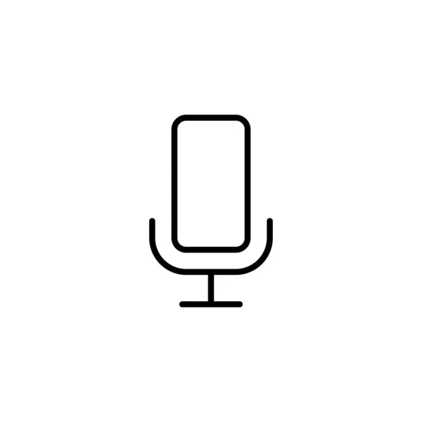 Ícone Microfone Sinal Karaoke Símbolo —  Vetores de Stock