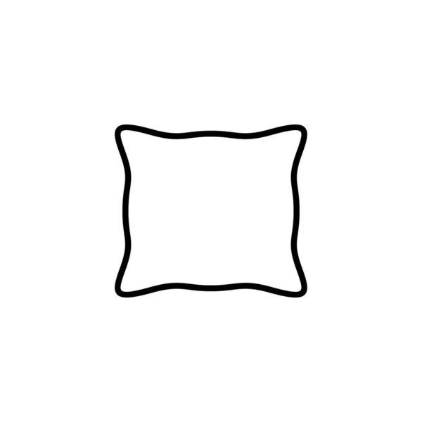 Ikona Polštáře Polštář Symbol Pohodlný Načechraný Polštář — Stockový vektor