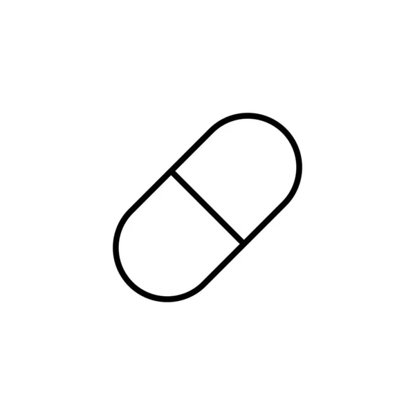Ikona Pigułek Ikona Kapsułki Znak Symbol Narkotyków — Wektor stockowy