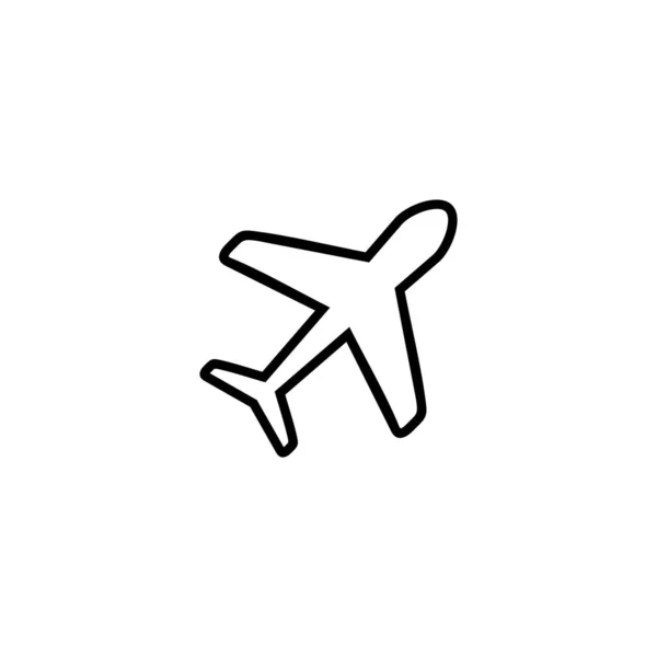 Icono Avión Signo Símbolo Del Avión Símbolo Transporte Señal Viaje — Vector de stock