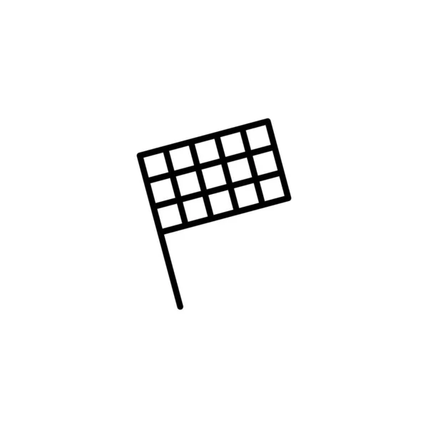 Icône Drapeau Course Signe Drapeau Course Symbole Checkered Icône Drapeau — Image vectorielle